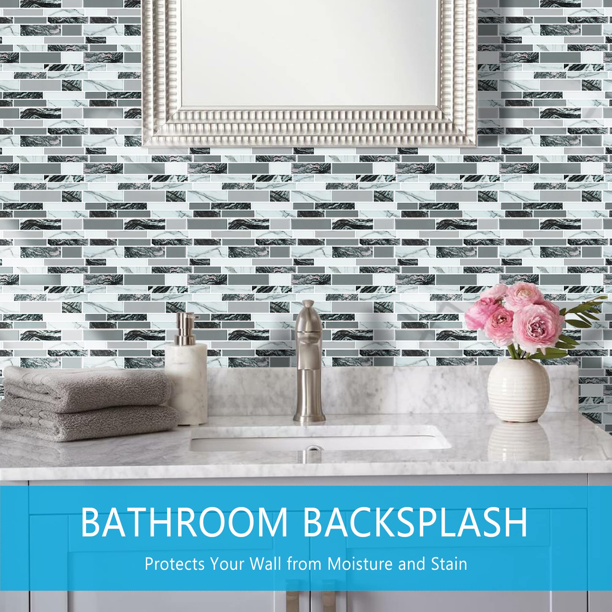 Vamos Tile 10-Sheet Peel And Stick Tile Backsplash,12 ''X12 '' Premium Wall Sticker Stick On Kitchen Backsplash Peel And Stick T